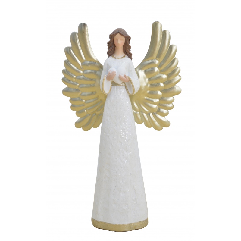 Preciosa Crystal Angel Figurine with Blue Accents Holding Star