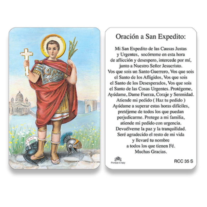 SF001 Spanish ST EXPEDITE Laminated Prayer Cards 25/PKG
