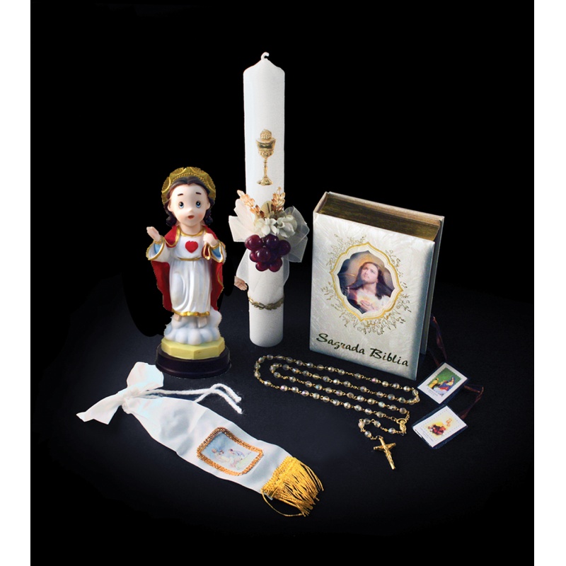 FIRST COMMUNION GIFT SET GIRL ENGLISH San Francis