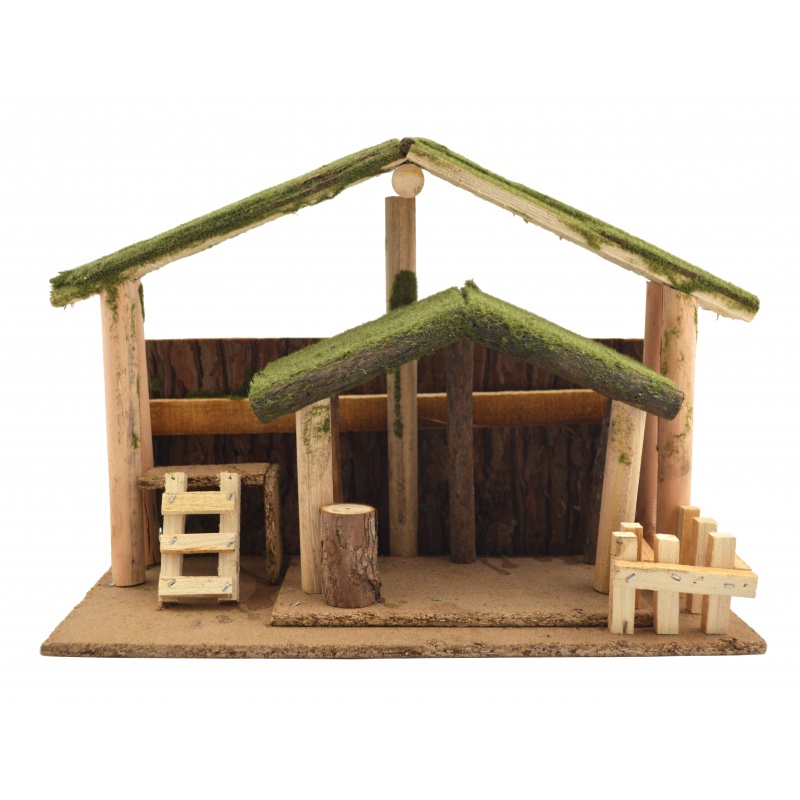 Stable n.569 for 12 CM. with music box - Nativity stables 12 cm.