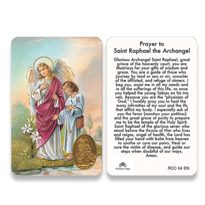 Rcc st raphael archangel prayer card english 25/pkg. 